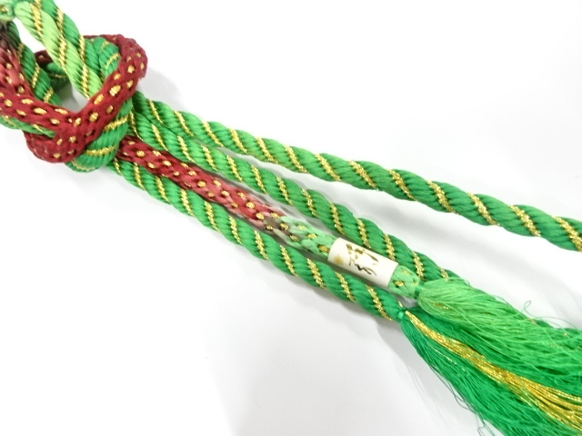 JAPANESE HAND-TIED OBIJIME CORD / UNUSED / SILK